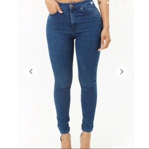 Blue Denim High-rise Forever 21 jeans